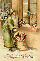 Free, printable, vintage Santa Claus Christmas cards
